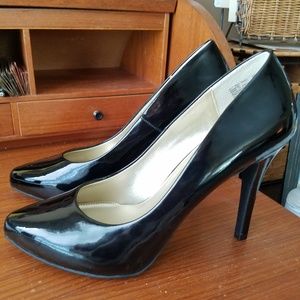 Black patent leather shoes